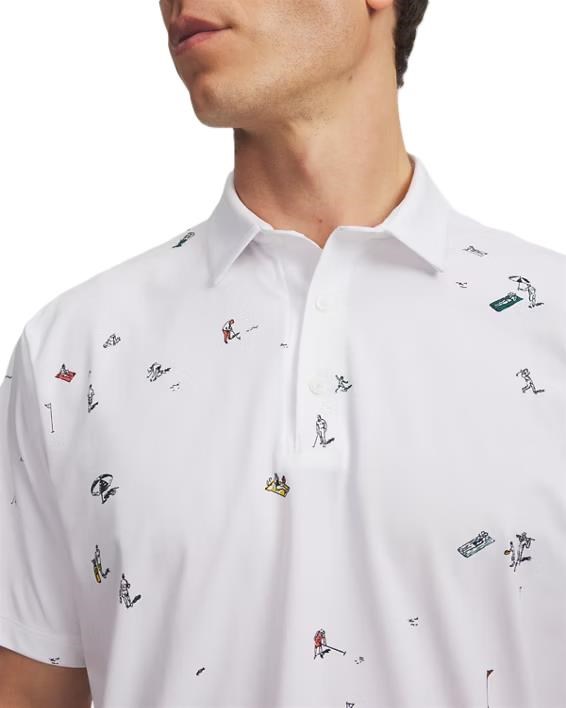 Under Armour ArmourDry Printed pánské polo, bílé