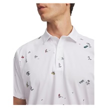 Under Armour ArmourDry Printed pánské polo, bílé