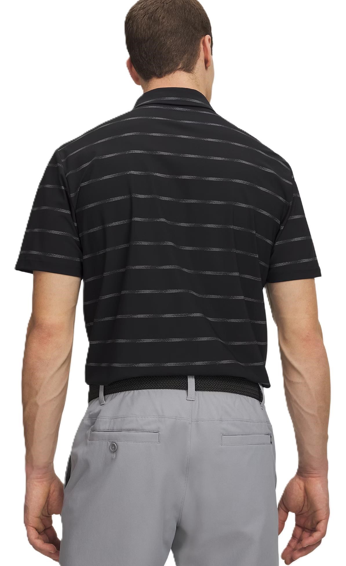 Under Armour Drive Chill Printed pánské polo, black/castlerock/halo gray