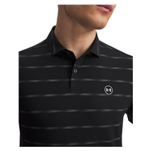 Under Armour Drive Chill Printed pánské polo, black/castlerock/halo gray