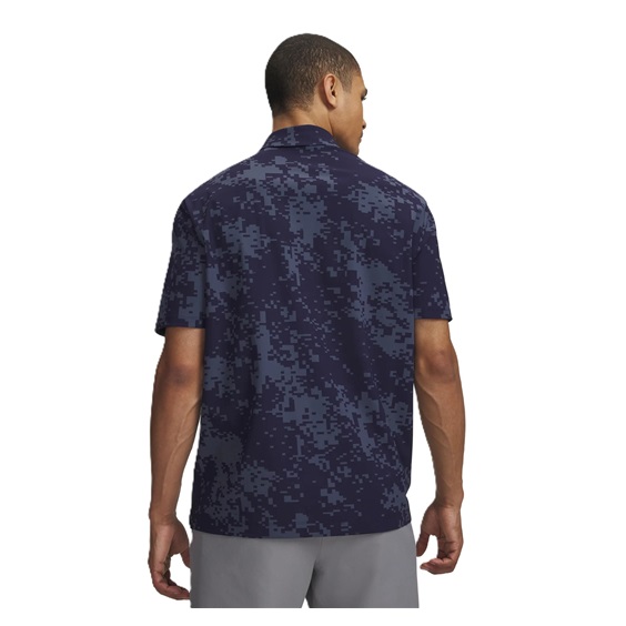 Under Armour Drive Chill Printed pánské polo, midnight navy/halo grey