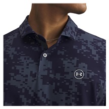 Under Armour Drive Chill Printed pánské polo, midnight navy/halo grey