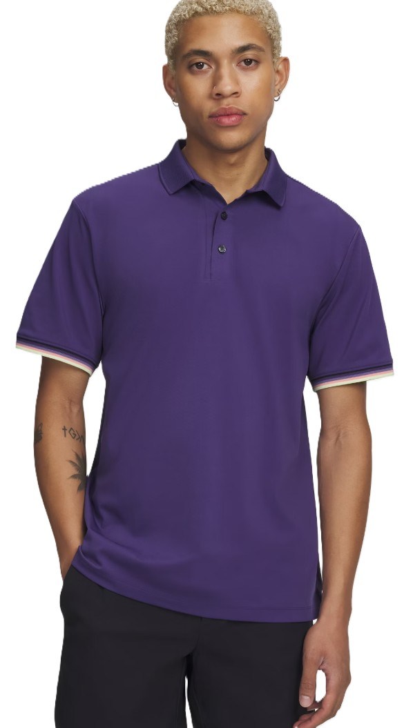 Under Armour Dry Pique pánské polo, mystical purple/black