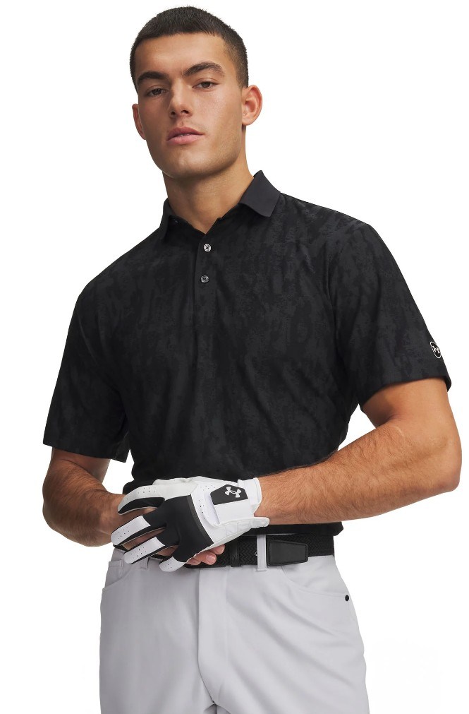 Under Armour Dry Jacquard pánské polo, černé