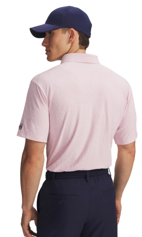 Under Armour Dry Jacquard pánské polo, prime pink/pink dusk