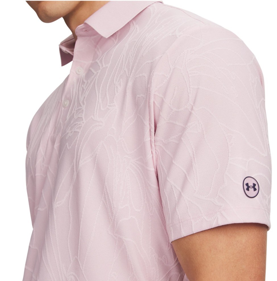 Under Armour Dry Jacquard pánské polo, prime pink/pink dusk