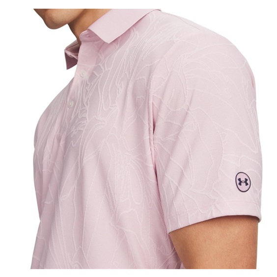 Under Armour Dry Jacquard pánské polo, prime pink/pink dusk