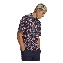 Under Armour Matchplay Printed pánské polo, midnight navy/posh pink