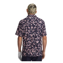 Under Armour Matchplay Printed pánské polo, midnight navy/posh pink