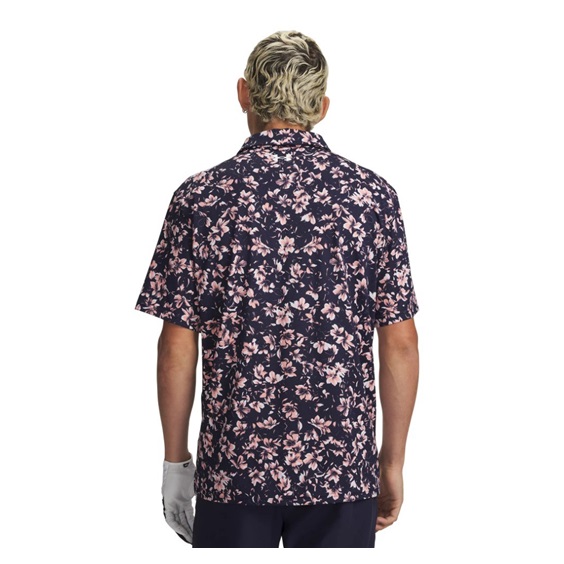 Under Armour Matchplay Printed pánské polo, midnight navy/posh pink