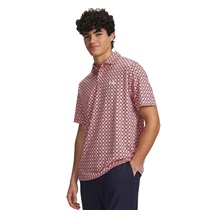 Under Armour Matchplay Printed pánské polo, posh pink/midnight navy
