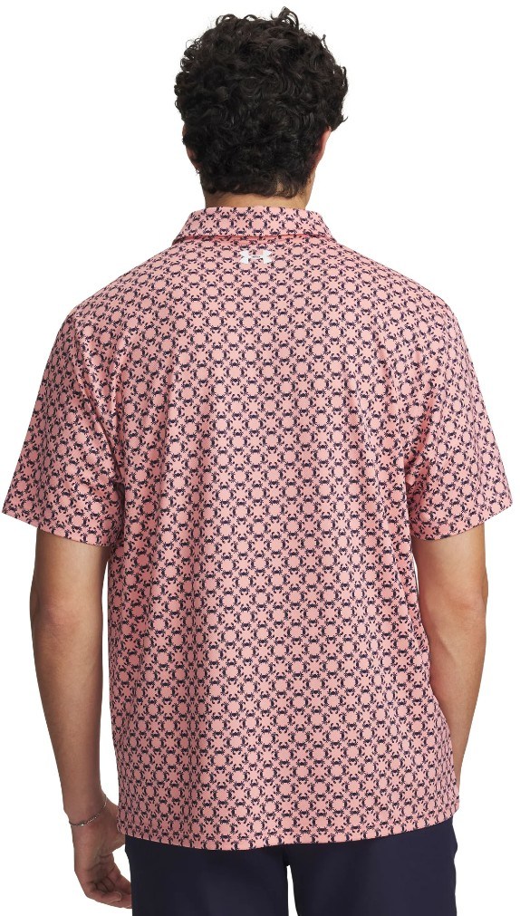 Under Armour Matchplay Printed pánské polo, posh pink/midnight navy