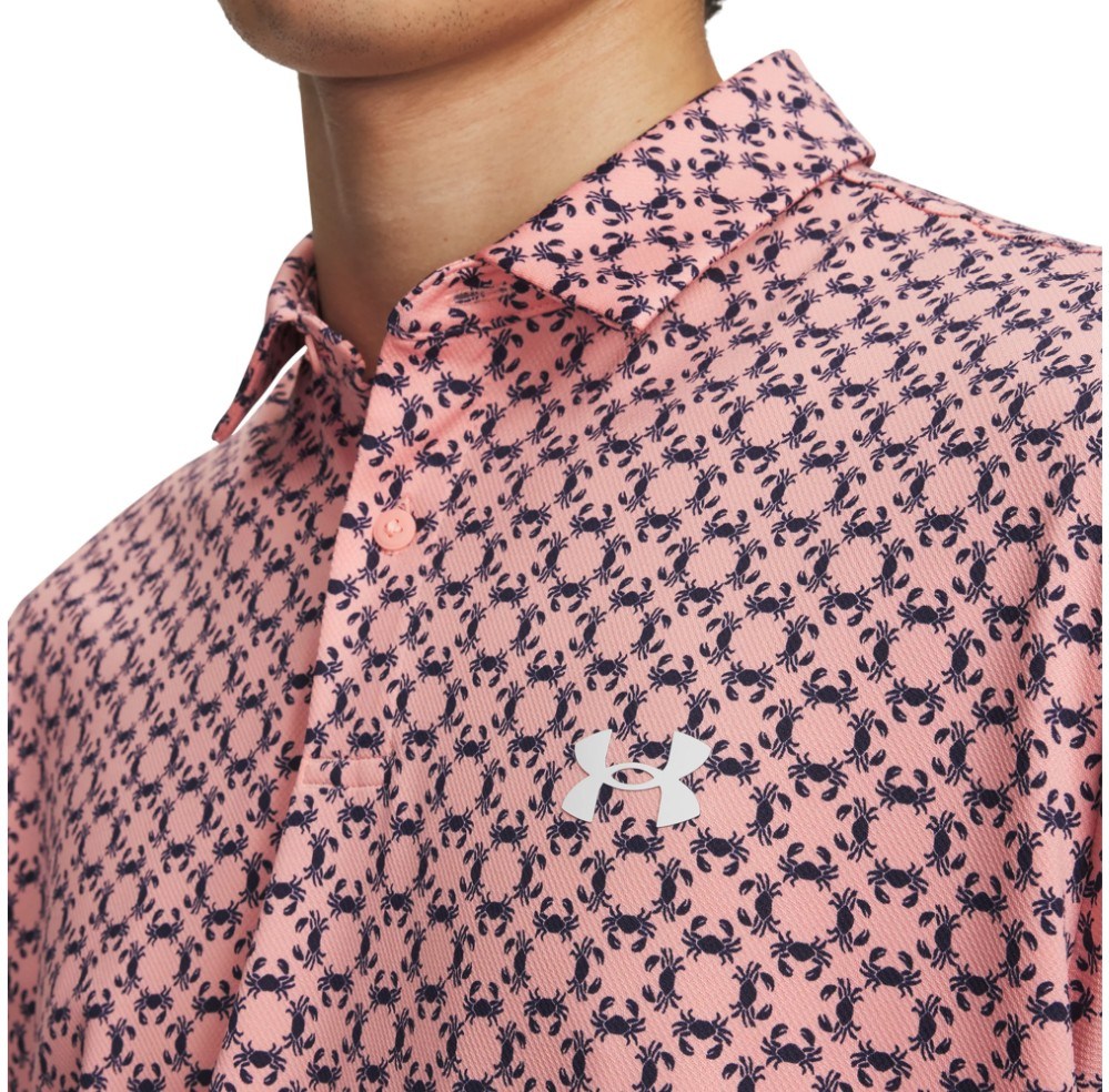Under Armour Matchplay Printed pánské polo, posh pink/midnight navy