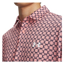 Under Armour Matchplay Printed pánské polo, posh pink/midnight navy