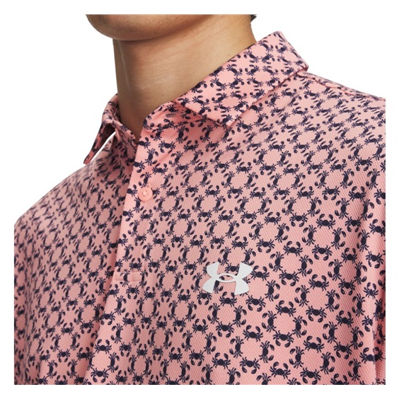 Under Armour Matchplay Printed pánské polo, posh pink/midnight navy