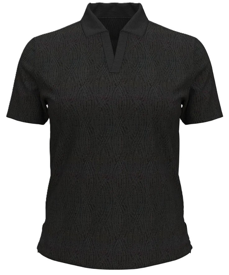 Under Armour Halo Bonded Jacquard dámské polo, černé