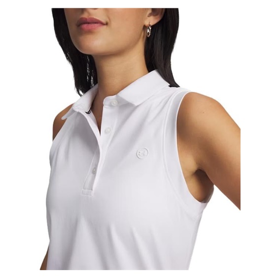 Under Armour Drive Sleveless dámské polo, bílé