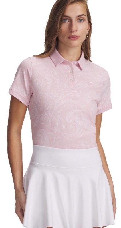 Under Armour Drive Printed dámské polo, prime pink/white