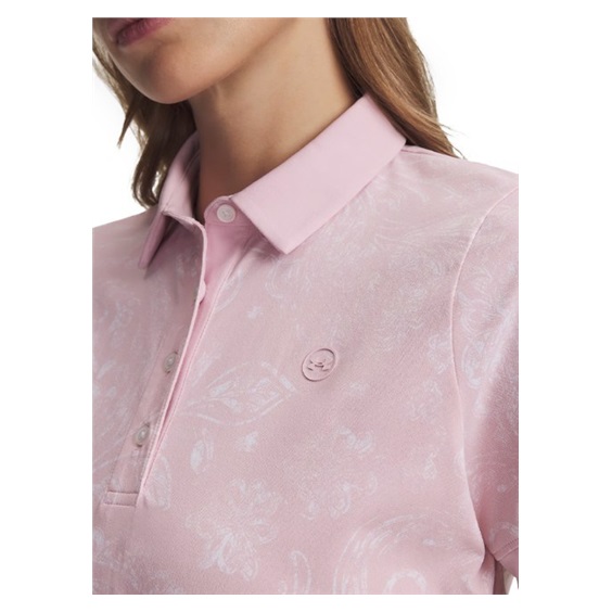 Under Armour Drive Printed dámské polo, prime pink/white