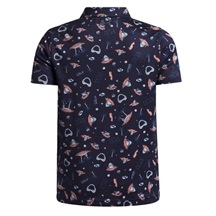 Under Armour Matchplay Printed dětské polo, midnight navy/posh pink/castlerock