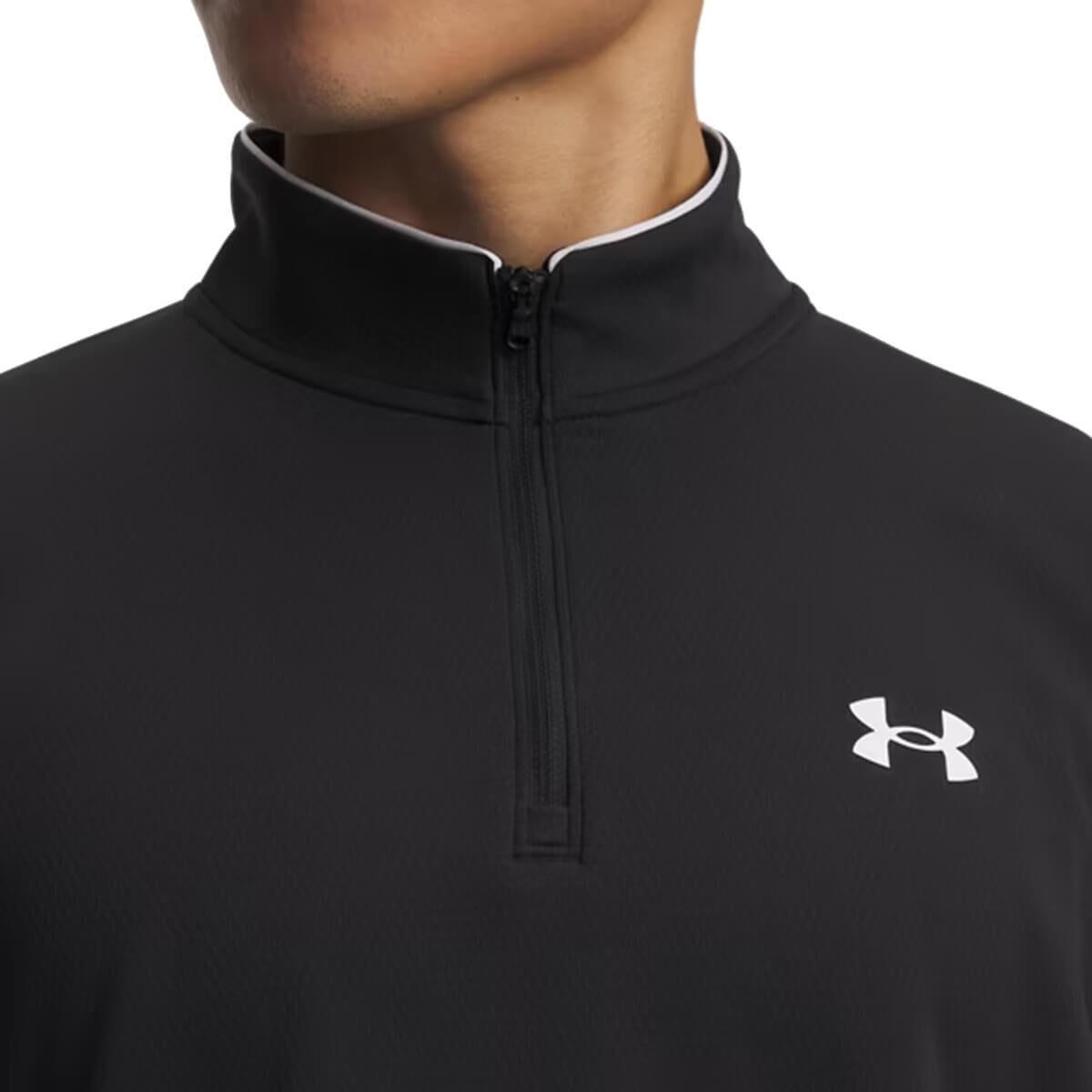 Under Armour MatchPlay 1/4 Zip pánská ikona, černo/bílá