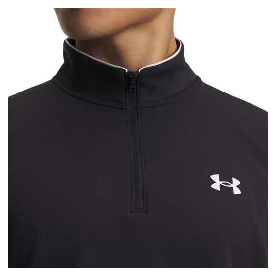 Under Armour MatchPlay 1/4 Zip pánská ikona, černo/bílá