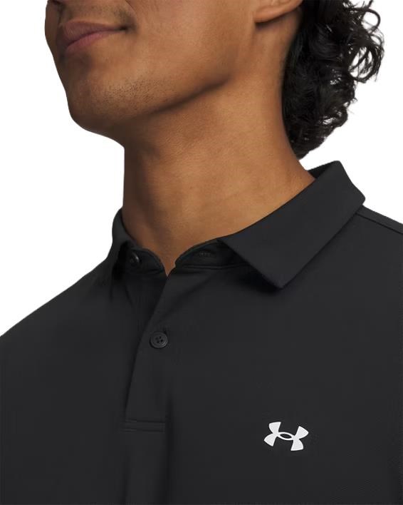 Under Armour Tee To Green Pique pánské polo, černo/bílé