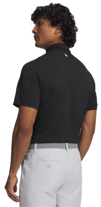 Under Armour Tee To Green Pique pánské polo, černo/bílé