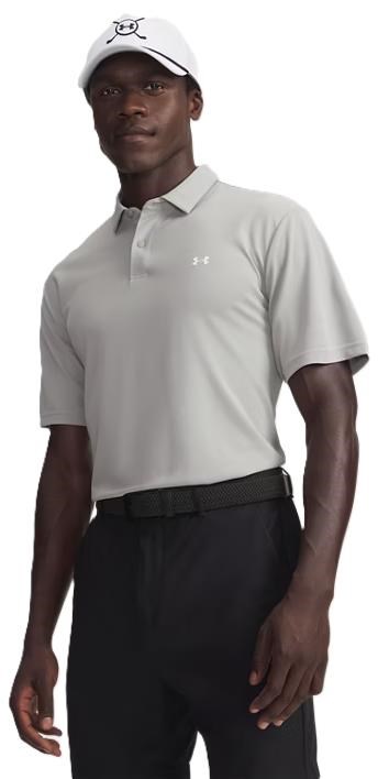 Under Armour Tee To Green Pique pánské polo, titanium/white