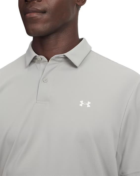 Under Armour Tee To Green Pique pánské polo, titanium/white