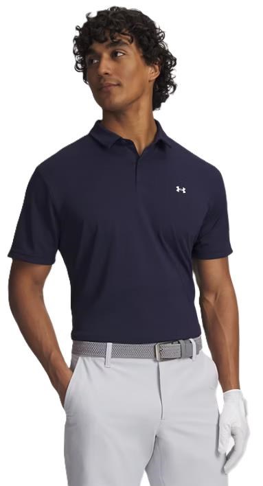 Under Armour Tee To Green Pique pánské polo, tmavě modro/bílé