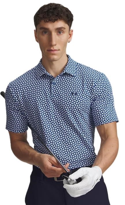 Under Armour T2G Printed pánské polo, modro/bílé