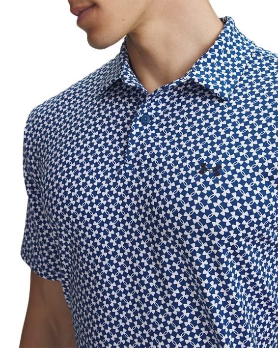 Under Armour T2G Printed pánské polo, modro/bílé