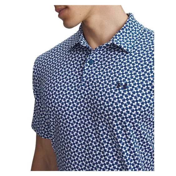 Under Armour T2G Printed pánské polo, modro/bílé
