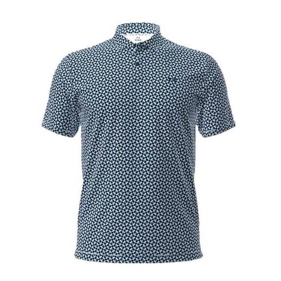 Under Armour T2G Printed pánské polo, modro/bílé