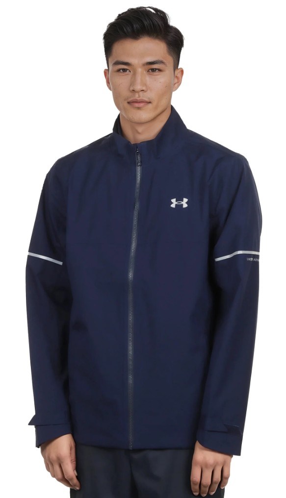 Under Armour Drive Rain pánská bunda do deště, midnight navy/metallic silver