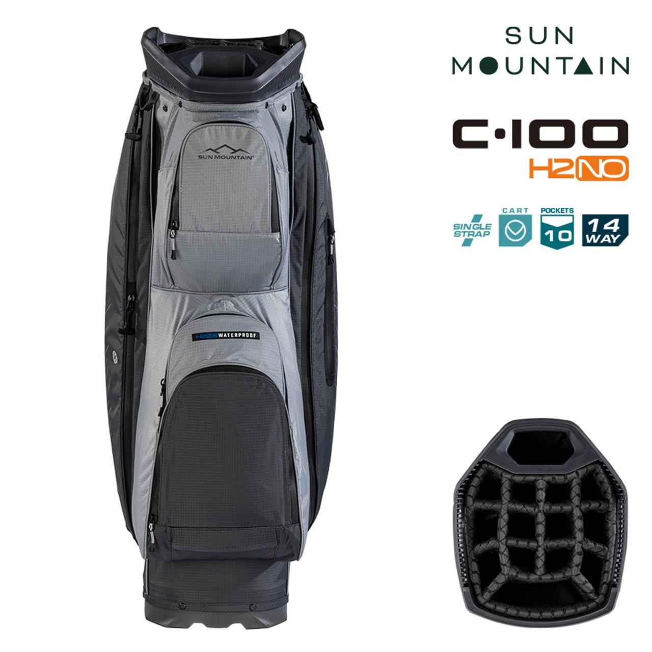 Sun Mountain H2NO C100 Waterproof cart bag 14 WAY, steel/cadet