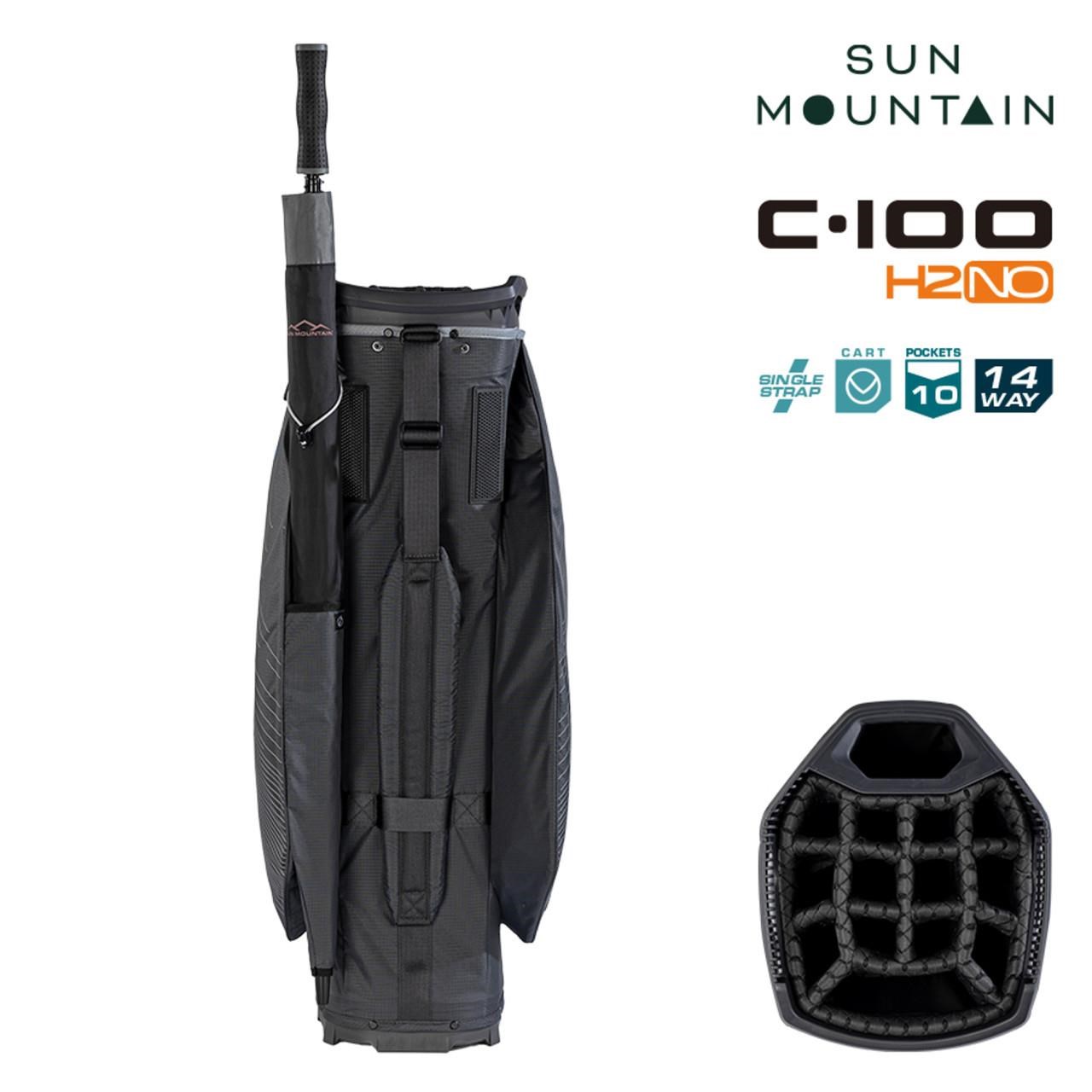 Sun Mountain H2NO C100 Waterproof cart bag 14 WAY, steel/cadet