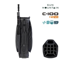 Sun Mountain H2NO C100 Waterproof cart bag 14 WAY, steel/cadet