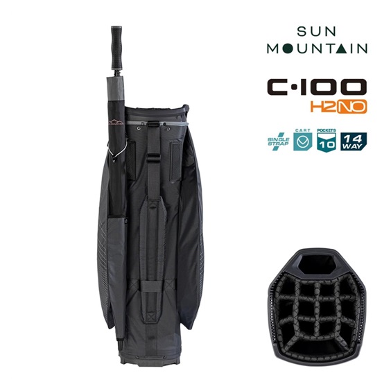 Sun Mountain H2NO C100 Waterproof cart bag 14 WAY, steel/cadet