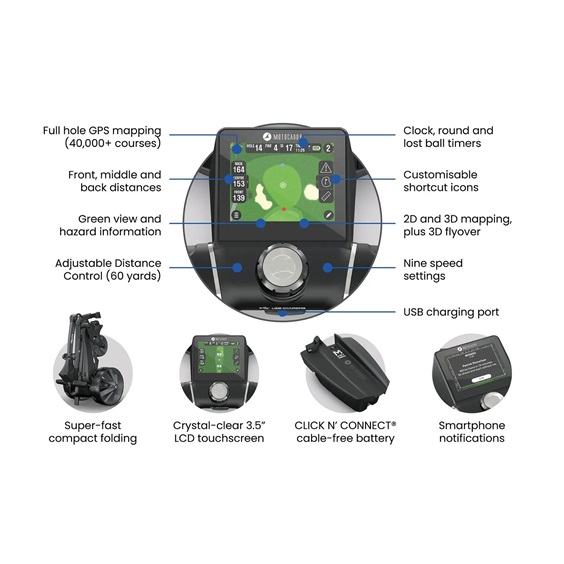 Motocaddy NEW M5 GPS elektrický vozík, Standard Lithium