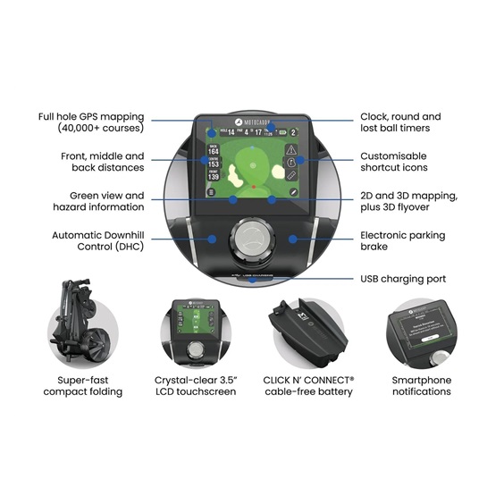 Motocaddy NEW M5 GPS DHC elektrický vozík, Ultra Lithium