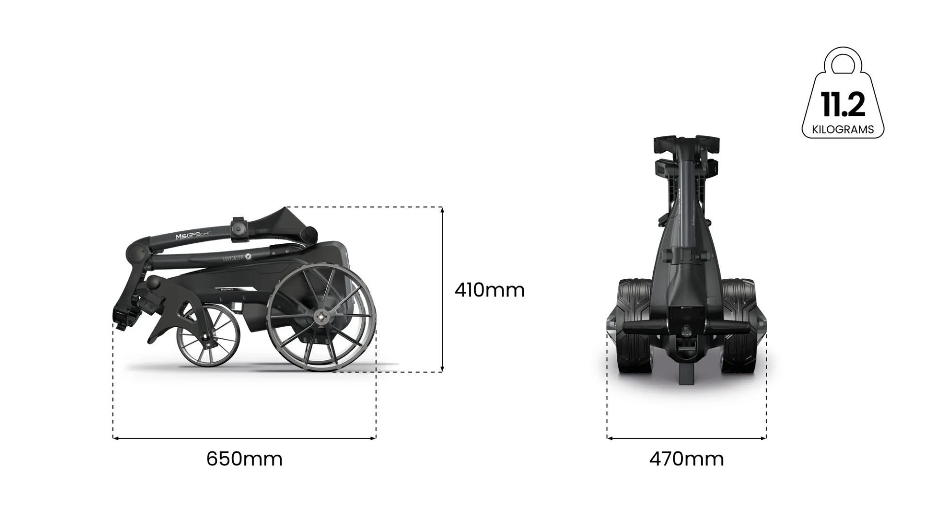 Motocaddy NEW M5 GPS DHC elektrický vozík, Ultra Lithium