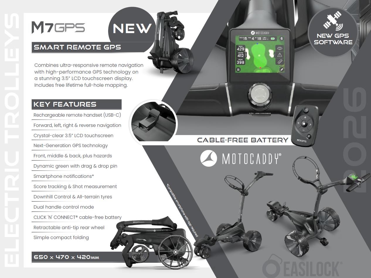 Motocaddy NEW M7 REMOTE DHC elektrický vozík