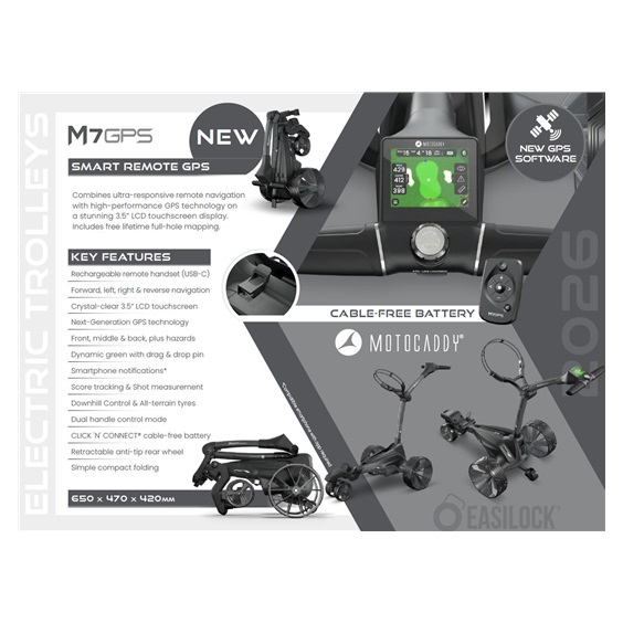 Motocaddy NEW M7 REMOTE DHC elektrický vozík
