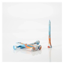 Pride Sports Special Edition Paint Splatter Tees dřevěná týčka, 69mm, 45ks, modro/oranžová