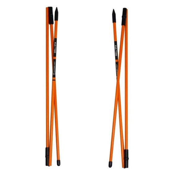 Masters Tri-Fold Drill-Stix tréninkové tyče, 3ks, oranžové