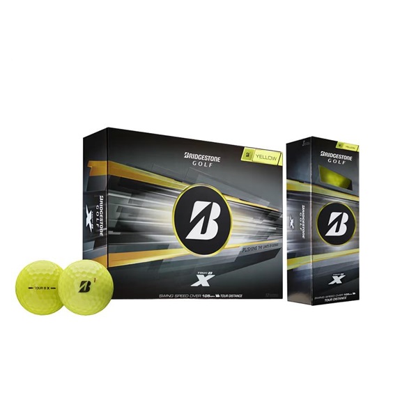 Bridgestone Tour B X golfové míčky, žluté