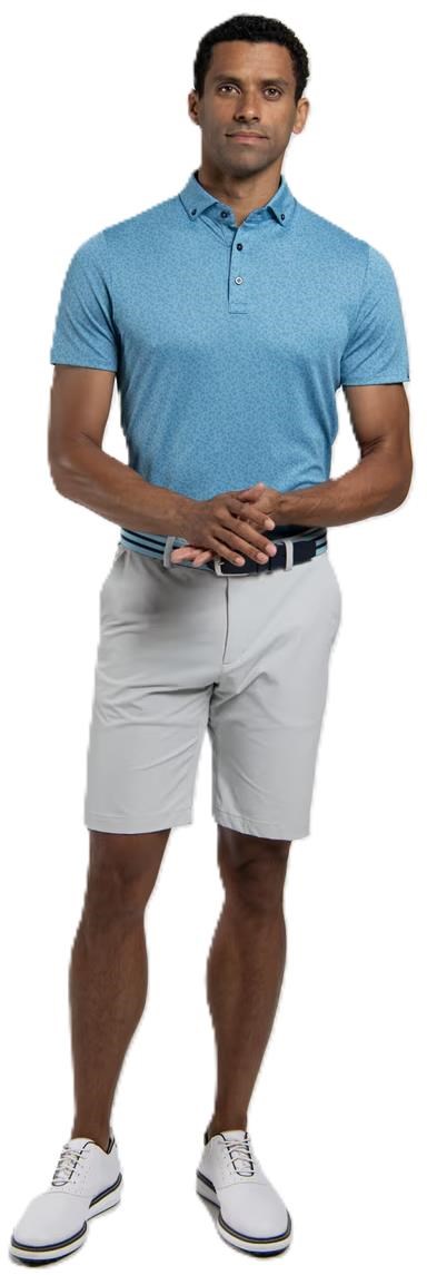 KJUS Lance Printed pánské polo, atlas blue