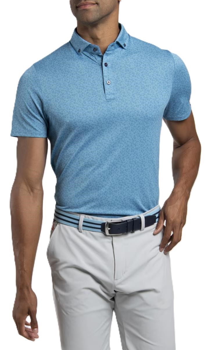 KJUS Lance Printed pánské polo, atlas blue